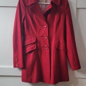 TULLE Red wool coat